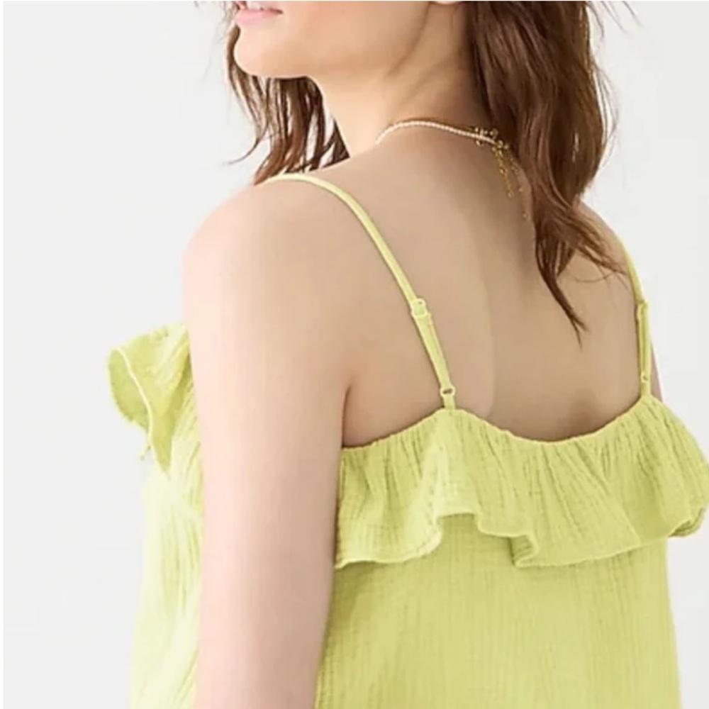 J.CREW Ruffle Soft Gauze Top, Size Small - Picture 2 of 11